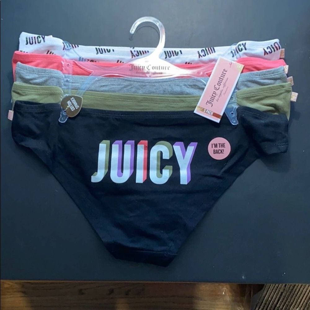 Juicy Couture Cotton Spandex Lg 5 Pack
